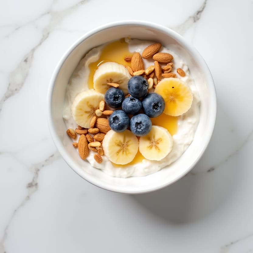 Blueberry Greek Yogurt Bowl, one portion