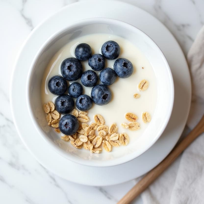 Blueberry Oat Breakfast Pudding, one portion