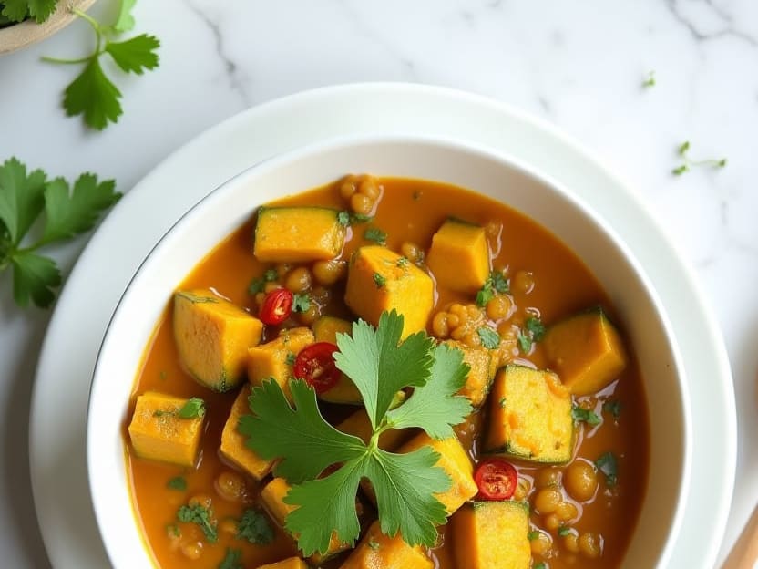 Coconut Lentil Zucchini Curry