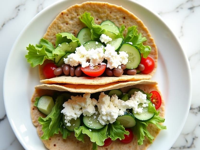 Cucumber Feta Tortilla Wraps