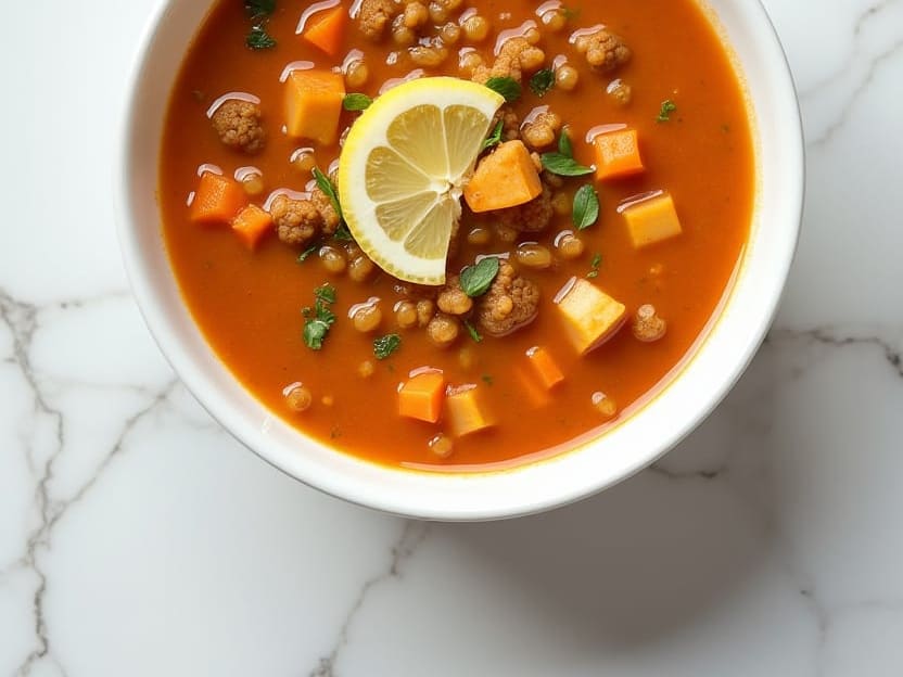 Curried Cauliflower Lentil Soup