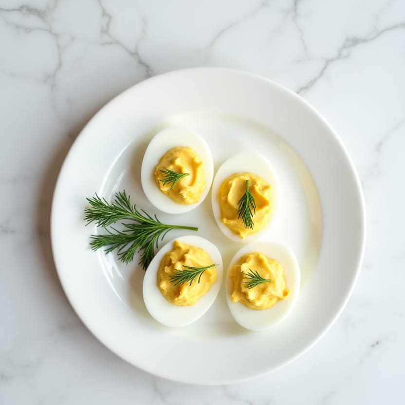 Dill Cottage Deviled Eggs, one portion