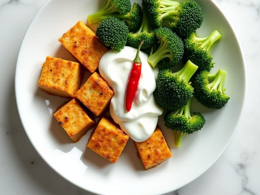 Grilled Tandoori Tofu Broccoli