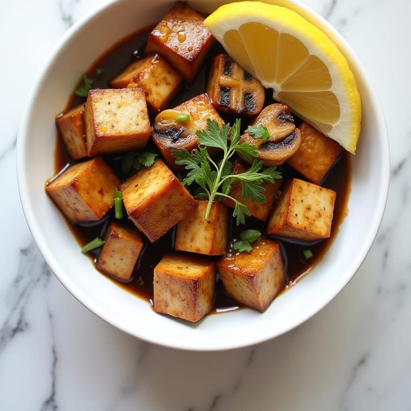 Lemon Tofu with Leeks, one portion