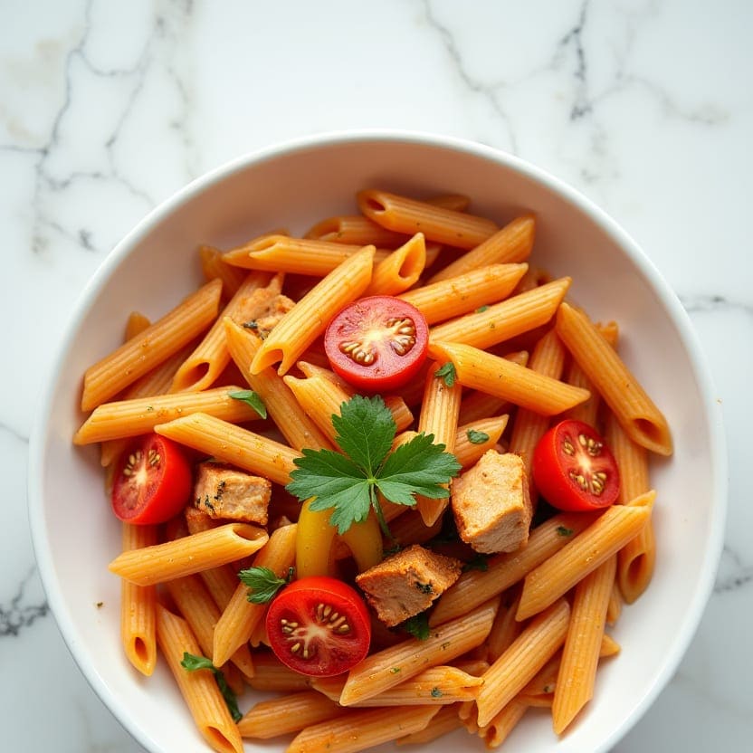 One-Pot Chicken Penne, one portion