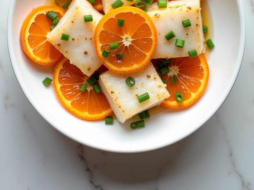 Roasted Cod Orange Salad