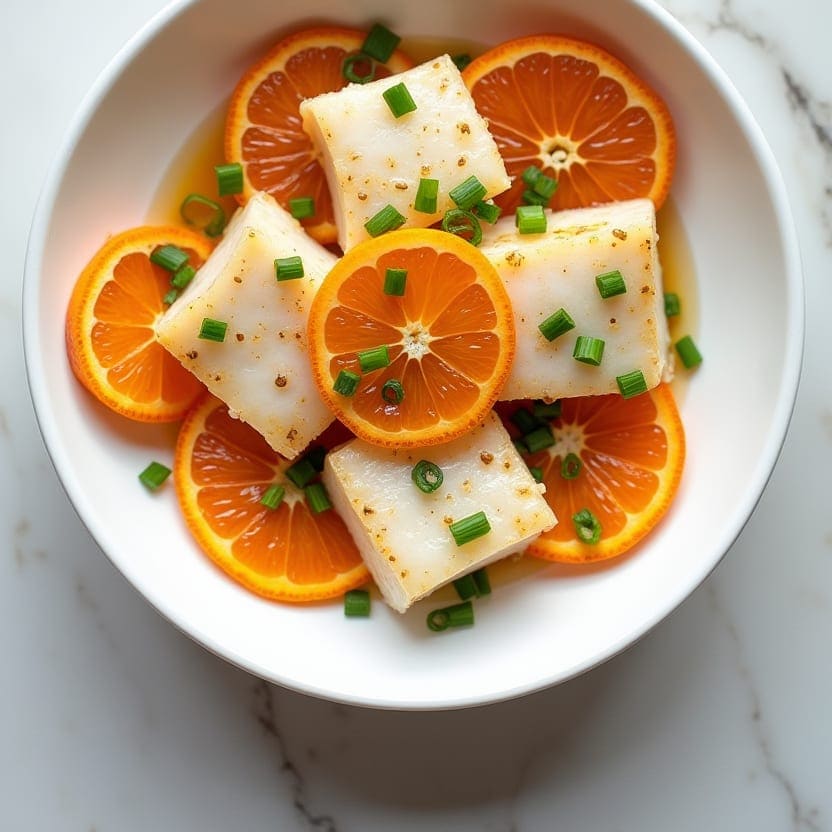 Roasted Cod Orange Salad, one portion