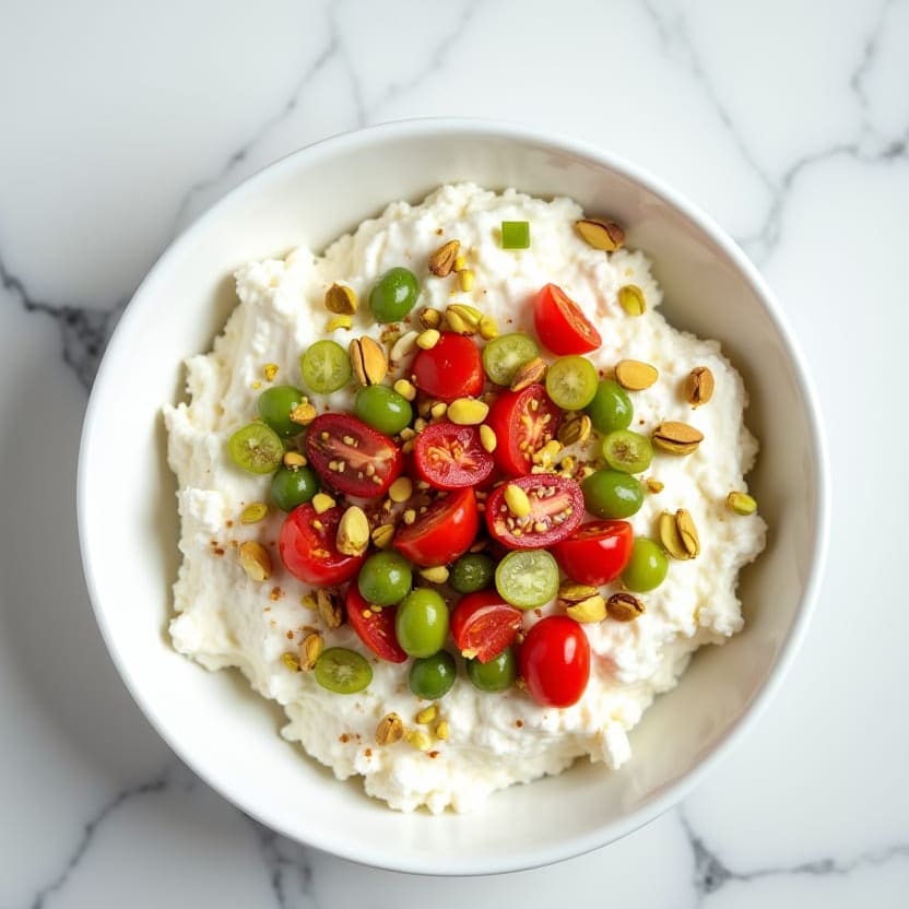 Savory Cottage Cheese Bowl, one portion