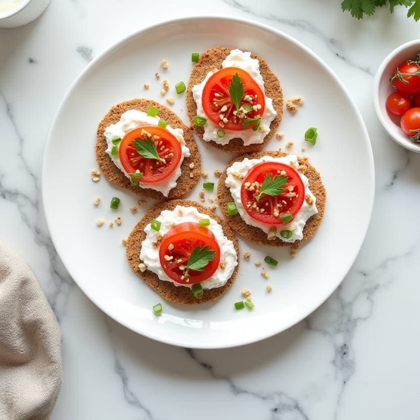 Tomato Yogurt Crispbread, one portion